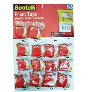 3M เทปโฟมกาวสองหน้า 21mm.x35cm. 12 ม้วน