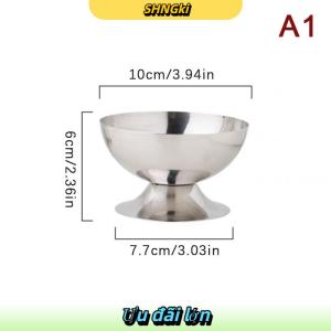 SHNGki 2023 New thép không gỉ Cốc Cốc Cốc kem tráng miệng salad bát trái cây tấm Snack Món ăn KTV thanh Nguồn cung cấp