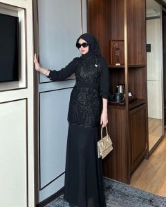 COD- Raya Dress Matt Ceruty Babydoll Mix Brukat Size XL Dress Kondangan Terbaru 2024 Murah Viral New