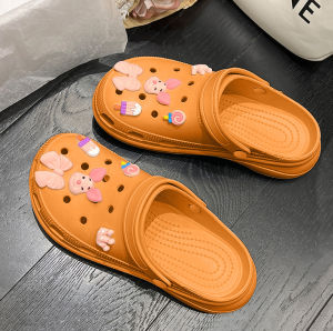 Tsion  ราคาโปรโมชั่น รองเท้าแตะแฟชั่น รองเท้าหัวโต รองเท้าแฟชั่นสไตล์เกาหลี พร้อมตัวการ์ตูนติดเกร๋ๆ เลือกสีรองเท้าได้เลย 5สีปังๆ❤️