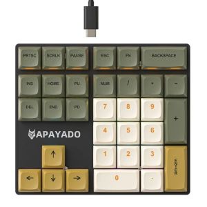K33 33-Key Wired Mechanical Numeric Keypad With Multi-color Lights Suitable for Finance Business Laptop Numeric Keyboard2026