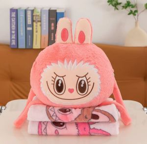 NTL B073 Bantal Selimut LABUBU  Boneka Balmut