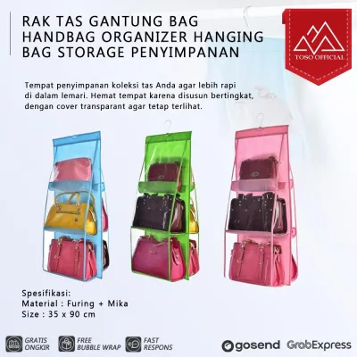 RAK TAS GANTUNG BAG HANDBAG ORGANIZER HANGING BAG STORAGE PENYIMPANAN