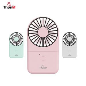 Thunlit Hand Electric Fan Folding Hanging Neck USB 1800mAh Rechargeable Small Fan for School Students and Office Staff Gift Wholesale