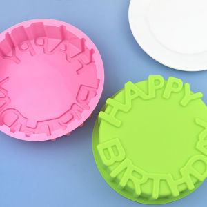 Fantic Silicone Cake Mold Festival Cake Baking Pan Mousse Mould 3D DIY Circular Happy Birthday Handmade Kitchen Baking Tools Accessorie