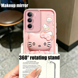Feadship Case for Realme c75 c71 c75x C73 C85 c100i c100x 4g phone casing Softcase Silicone shockproof Cover new design aesthetic with holder cute pink cat for girls JTTYKTM1