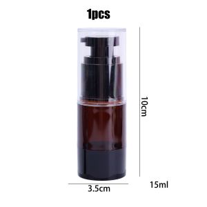 15ml30m Brown Light-proof Cosmetic Refill Bottle Fine Spray Bottle Vacuum Lotion Press Bottle Travel-size Cosmetic Container