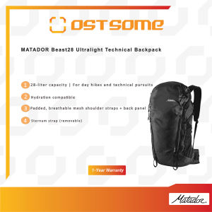 Matador Beast28 Ultralight Technical Backpack 28L - Lightweight Packable Hiking Backpack for Travel & Outdoor Adventures