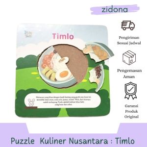 puzzle kuliner nusantara : timlo Rabbit&Turtle Bahan MDF