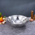 Higher Home Thickened Stainless Steel Wok For Gas Stovetop And Induction Cooker 9inch/10inch/11inch. 