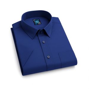 R-ONE REGULER Kemeja polos besic formal alisan / kemeja pria slimfit lengan pendek/ baju atasan pria dewasa / kemja kantor pria jumdo termurah R-ONE Kemeja Pria Formal Bisnis Collar Bulat Lengan 2 Potong Polos/Strip - Warna Solid