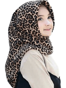 Segiempat Motif Macan Leopard Series Kerudung Segi empat Motif Leopard Zebra Terbaru