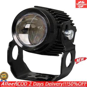 [ToolOutlet]Dual Color Motorcycle LED Spotlight Fog Lights with High/Low Beam for Better Road Illumination