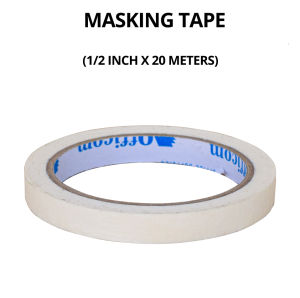 Ecoplanet COD#3pcs/set 20meter Masking tape polytape 2 inch | 1 inch | 3/4 inch | 1/2 inch Adhesive Tape Painters Tape General Purpose Masking Tape Tan Tape for Labeling Bundling and General Use Multi-Surface Adhesive Tape