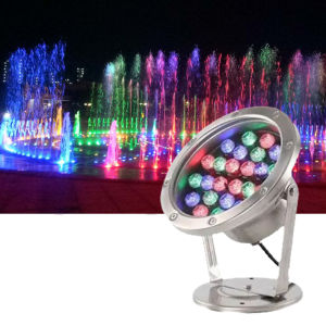 Đèn led âm nước Spotlight 24w chân đế chiếu sáng đài phun nước