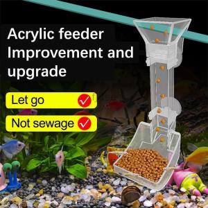 [COD] fjdse ชุดท่อป้อนอาหารแบบใสสำหรับตู้ปลาอุปกรณ์เสริมสำหรับป้อนอาหารกุ้งตู้ปลาทำจากอะคริลิก