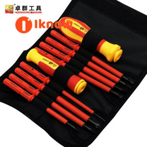 I know Insulated Screwdriver Set Plum Blossom Cross Word Pocket Household Maintenance Electrician Anti-Electricity Screwdriver Combination