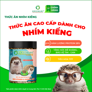Thức ăn Nhím Kiểng GREENABC – Cung cấp đầy đủ protein - canxi - lipid thơm ngon kích thích khứu giác ăn ngon tiêu hóa tốt tăng đề kháng – Hộp 280g