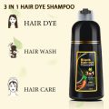 Black Hair Dye Shampoo 3 in 1 for Gray Hair, Hair Color Shampoo for Women and Men, Instant Shampoo Hair dye-100% Grey Hair Coverage (16.9 Fl oz). 