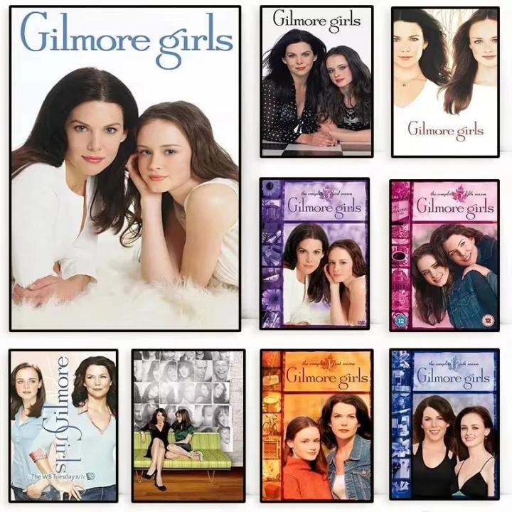 Seni dinding canvas dari rancangan TV Gilmore Girls: Cetak poster komedi keluarga Amerika untuk dekorasi rumah dan bilik tamu 0105
