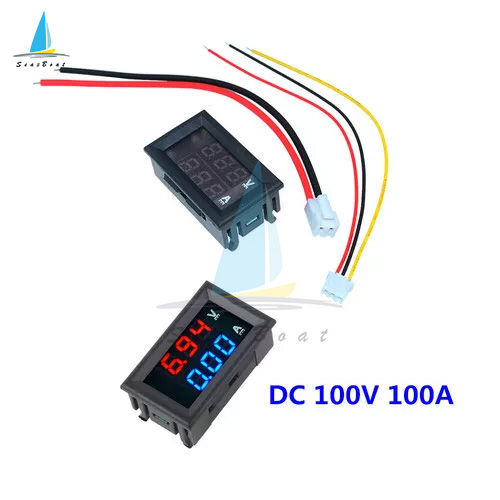 Mini Digital Voltmeter Ammeter DC 100V 10A Panel A... - Vicedeal