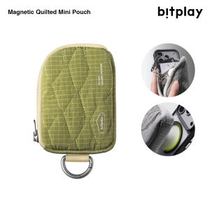 BITPLAY Magnetic Quilted Mini Pouch Ripstop Nylon Phone & Card Organizer with Water-Repellent Finish and Metal Ring