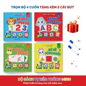 Bộ 4 Cuốn Sách Tô Xóa Thông Minh – Tặng 2 Bút Viết Xóa