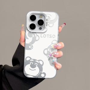 for Vivo case  V30 V30pro V29 5G V27 5G V27E V23 5G V23Pro V25Pro Y36 5G Y27 5G Y78 5G Cartoon strawberry bear soft edge anti-drop hard back cover