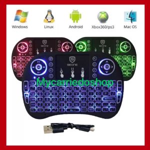 Wireless Mini Keyboard I8 2.4GHz 3 Ribbon Backlight with Touchpad SKONE Wireless Keyboard Mouse Combo Dedicated Multimedia Remote Control and Touchpad Function Handheld Keyboard