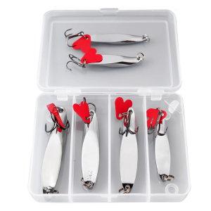 6pcs Fishing Tackle Fishing Baits Spoons 7-28g Metal Lures with Hook S Shaped Fishing Lure Spinner Baits