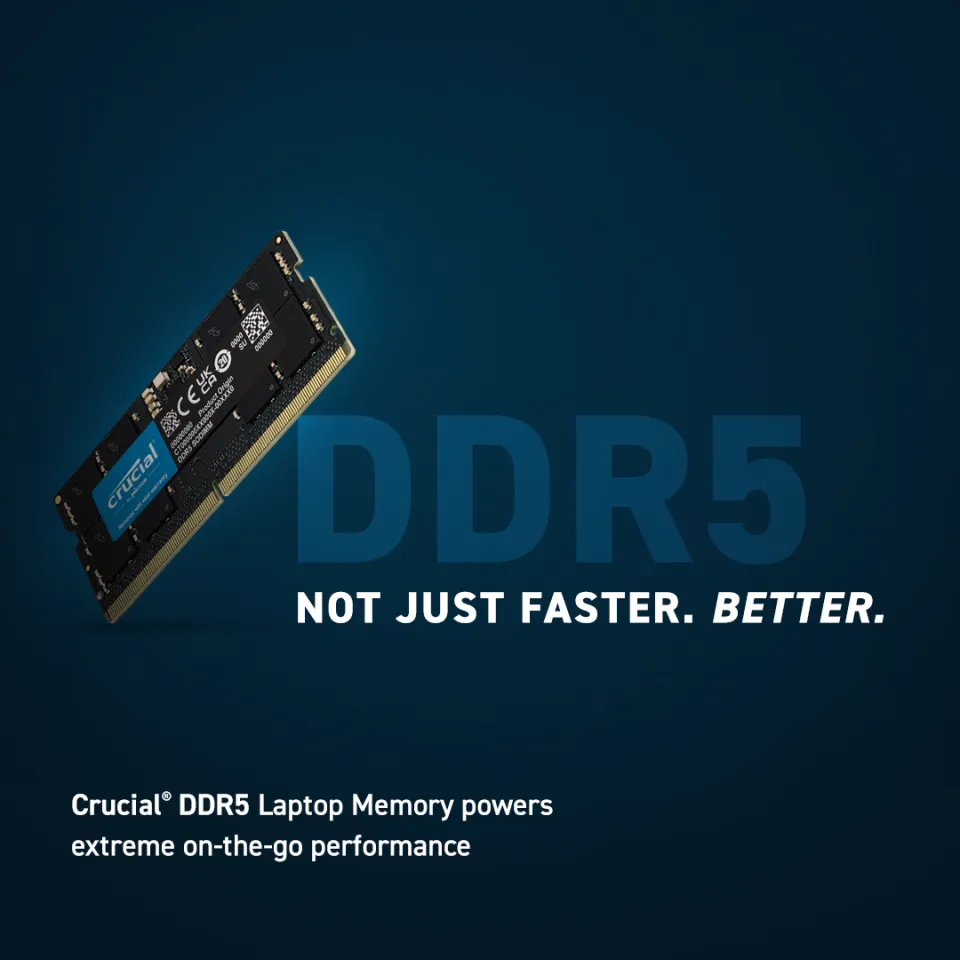 Crucial DDR5-5600 32GB（16GB×2）SODIMM Crucial 32GB DDR5-5600 SODIMM - CT32G56C46S5 | Lazada Singapore