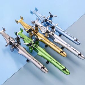 TINGTIAN Fashion Airplane Gel Pen Funny Aircraft Helicopter Pen Writing Supplies Foldable Signature Pen Stationery