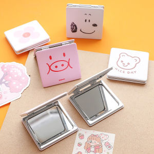 Gương Trang Điểm Vuông 2 Mặt Mini Gấp Gọn Gương Bỏ Túi Cầm Tay Họa Tiết Hoạt Hình Dễ Thương Nhiều Mẫu