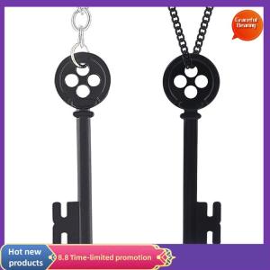 Graceful Halloween Metal Key Skeleton Props Neil Gaiman Black Treasure Chest Key Necklace