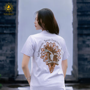 Paramesti Kaos Jawa Arjuna Budaya Wayang Pria Distro lengan panjang Plastisol Cotton COmbed 24s