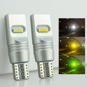 (Pack 2)CANBUS Super Bright T10 W5W 168 194 501 2825 LED Parking Light Lamp Side Light Bulb for Car and Motocycle 12V (Gold/White/Lime green)