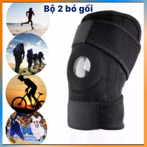 Bộ 2 Đệm gối thể thao bảo vệ đầu gối co giãn có đai tránh chấn thương chất liệu cao cấp độ đàn hồi tốt đệm thiết bị leo núi đạp xe đầu gối chạy bộ ngoài trời bóng rổ thể thao bảo vệ thoáng khí.