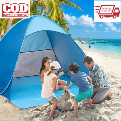 Top Lander Tenda Camping Lipat Otomatis Waterproof Pop Up Tent - TL9 - Blue