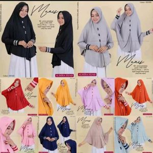 hijab instan terbaru / kerudung tangan kancing ibu ibu terbaru