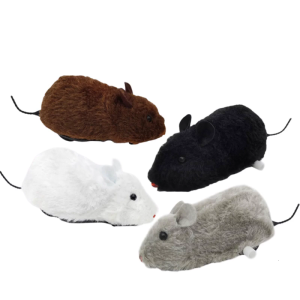 Windup Plush Mice Toy Set Of 4 Realistic Mouse Spring Toy For Pet And Baby Crawl Learning Parent Kids Activity Toy