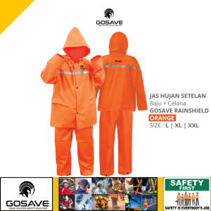 Jas Hujan Safety Proyek Rainshield Gosave PVC Baju Celana Motor / Rainsuit