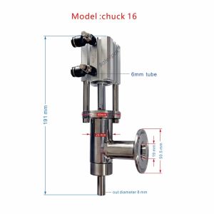 BateRpak Chuck 16 Stainless Steel Filling Machine Discharge NozzlePaste Filling Head Spare part1pcs price