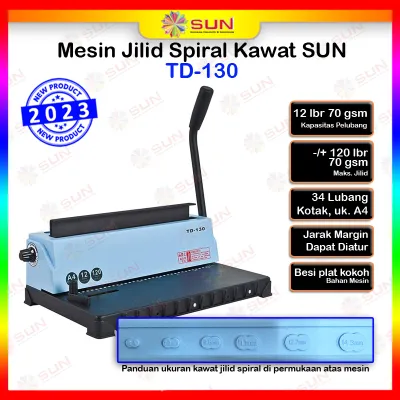 Mesin Jilid Spiral Kawat A4 TD-13 / TD-130