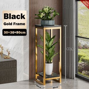 Flower pot stand display rack indoor outdoor garden plant Black Gold Modern stylish home decor
