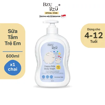 Sữa Tắm Trẻ Em BZU BZU Happy Kids Body Wash Làm Sạch Dịu Nhẹ Phù Hợp Cho Da Nhạy Cảm Chai 600ml