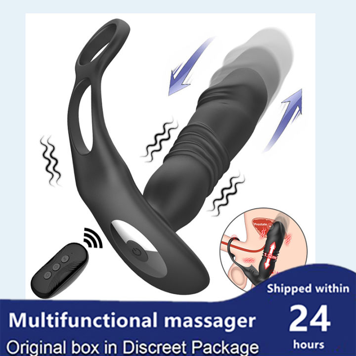 3 in1 remote control vibrator retractable Dildo underwear men's