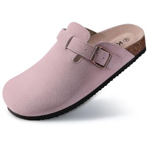Comwarm Classic Mens Leather Clogs Slippers Fashion Cork Slippers Women Clogs Mules Outdoor Beach Sandals Casual Slides 2024