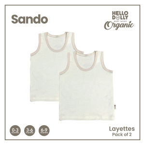 Hello Dolly Baby Wear Organic Layettes 2 pcs Sando for baby 0-9 months Baby Needs Newborn