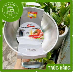 Chảo Inox 2 quai (Ticook)Sâu lòng inox 304 Ba Lớp Đáy Từ Cao Cấp