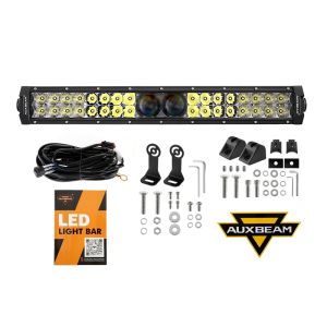 AUXBEAM 5D-PRO Series 22 inch LED Light Bar with Wire Harness 180W 22000LM Off Road White Work Light Combo with 5D Projectors with DT Adapter Extension Cord&Wiring Harness